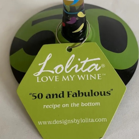 New Lolita collection. ‘50 & Fabulous’ birthday wine glass. - Picture 6 of 7